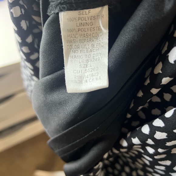 She+Sky sz L drop waist tie belt long sleeved black flounce  dress 0479 - Picture 2 of 4